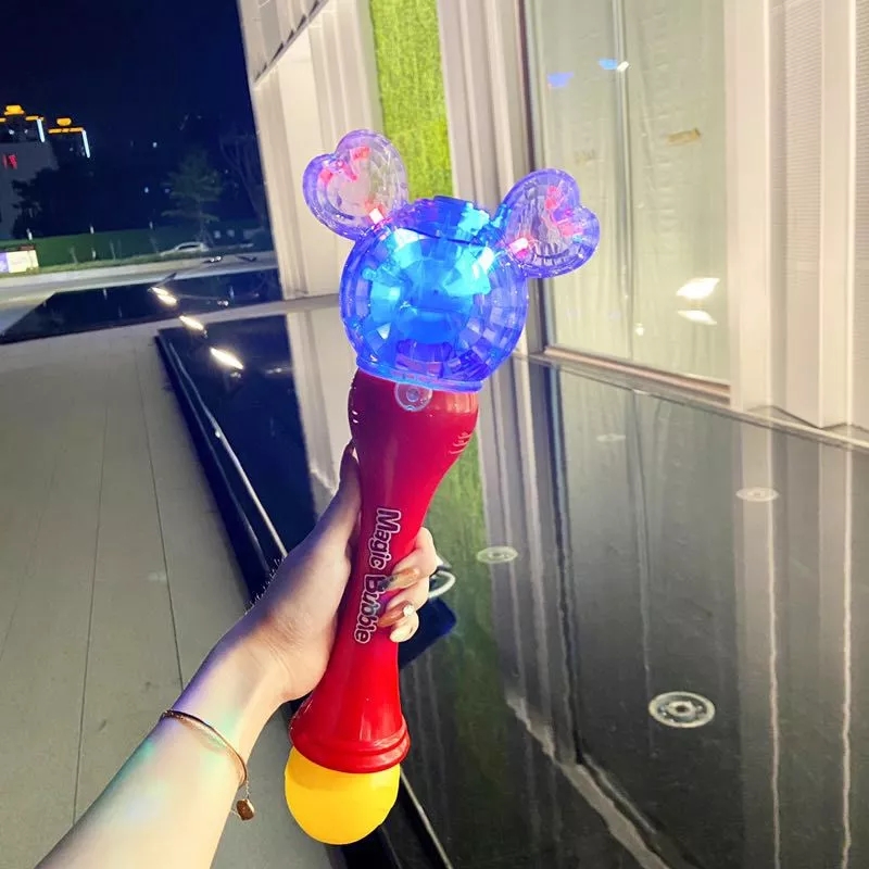 Wholesale of new children's toy girlfriend bubble machines, magic bubble sticks, fully automatic sound and light bubble machines, fairy sticks Specification drawing