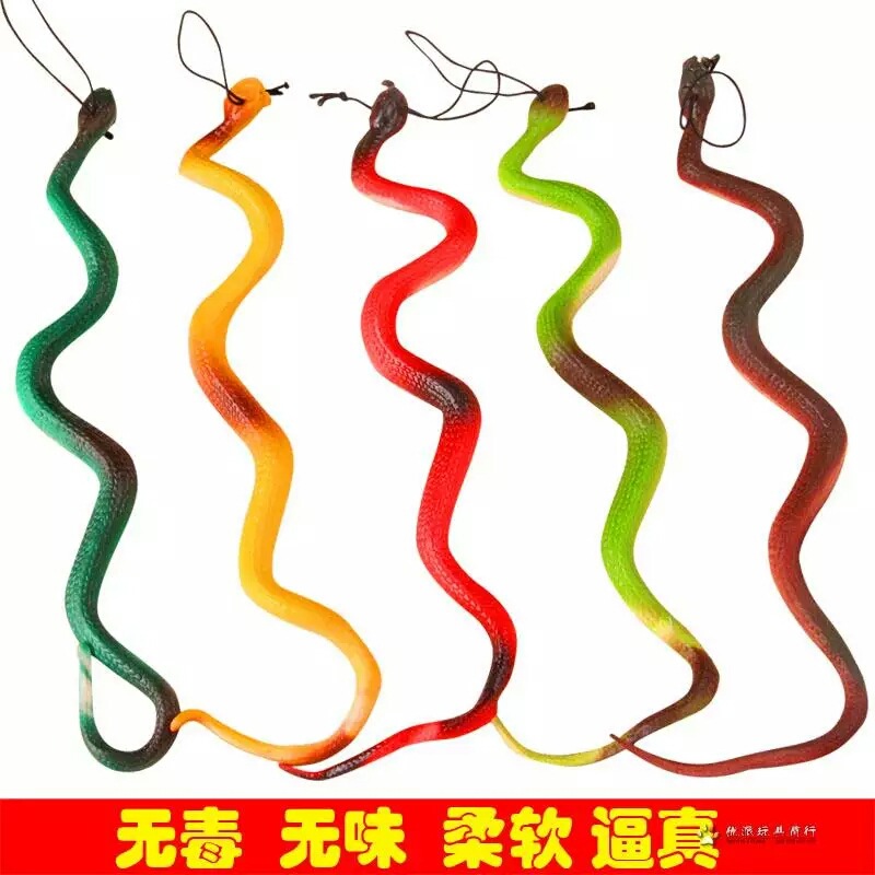 B1542 simulated small snake rubber fake snake pendant, street stall toy, scare toy, toy wholesale Specification image