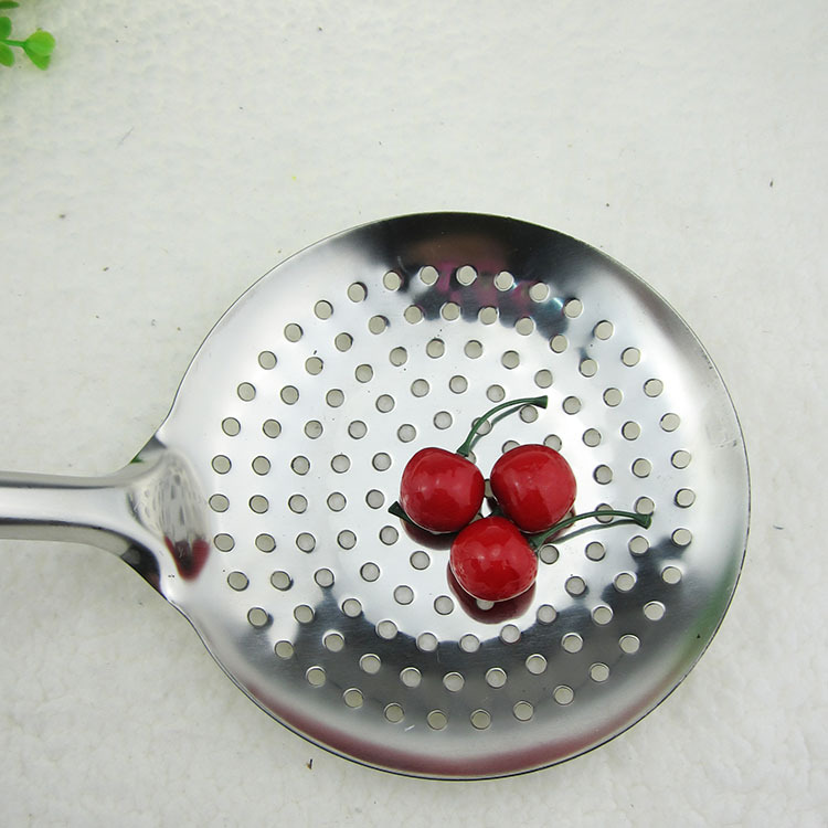 L1323 thickened stainless steel large strainer, soup spoon and tableware, Yiwu 10-yuan store, 9.9 yuan department store details Picture