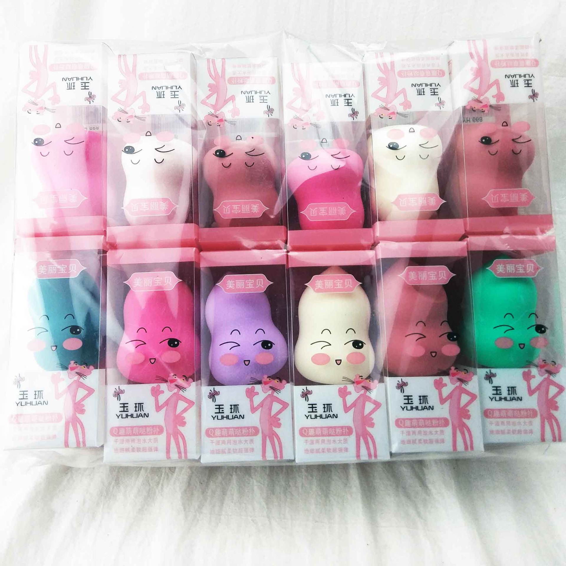 H1526 pvc gourd powder puff, cosmetic tools, wholesale for 2 yuan, general merchandise wholesale in Yiwu, 2 yuan Specification image