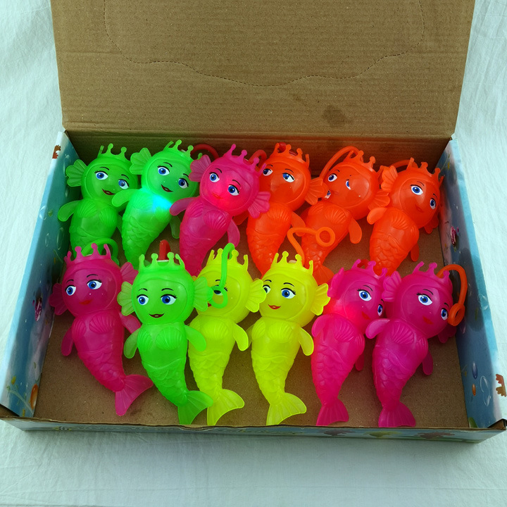 M7414 Mermaid with Rope, Glowing and Making Sound, children's educational flashing toys, street stall supply source, Yiwu 2-yuan store Specification image
