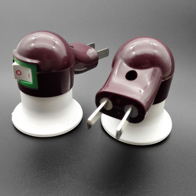 D1914 wall-mounted lamp socket with switch, screw socket lamp cap, wholesale in Yiwu 2-yuan store Specification image