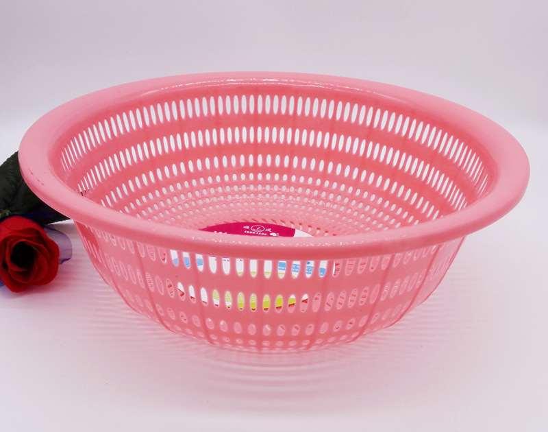 I1641 882# Large vegetable basket, large wash vegetable basket, vegetable blue plastic basket, wholesale at Yiwu 2-yuan store Specification image