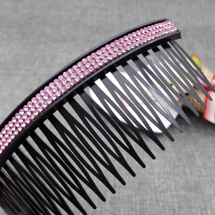A3241 three-row diamond claw chain fork hair comb, hair comb fork hair accessory, 2-yuan store, 2-yuan street stall, night market supply in Yiwu Specification image
