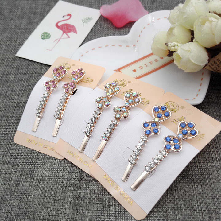 A2823 multiple alloy point diamond one-piece pair hair clips, hair accessories, bb hair clips, head accessories are available at a 2-yuan store in Yiwu details Picture