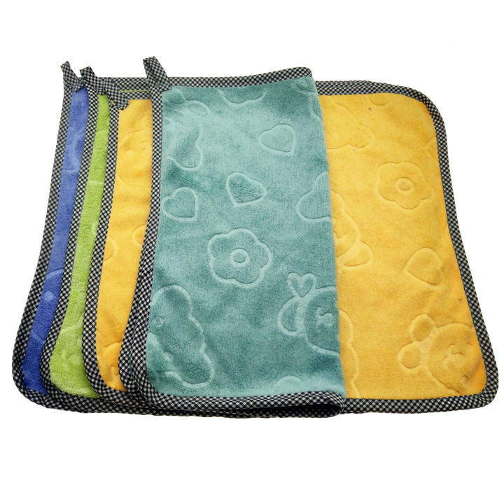 H1623 Premium Lockstitch Absorbent embossed Square Towels, face Towels, Comfortable face Towels - 2-yuan store in Yiwu Specification image