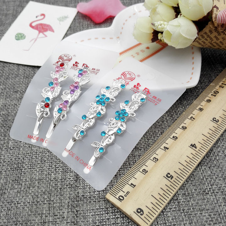 A2823 multiple alloy point diamond one-piece pair hair clips, hair accessories, bb hair clips, head accessories are available at a 2-yuan store in Yiwu Item Picture