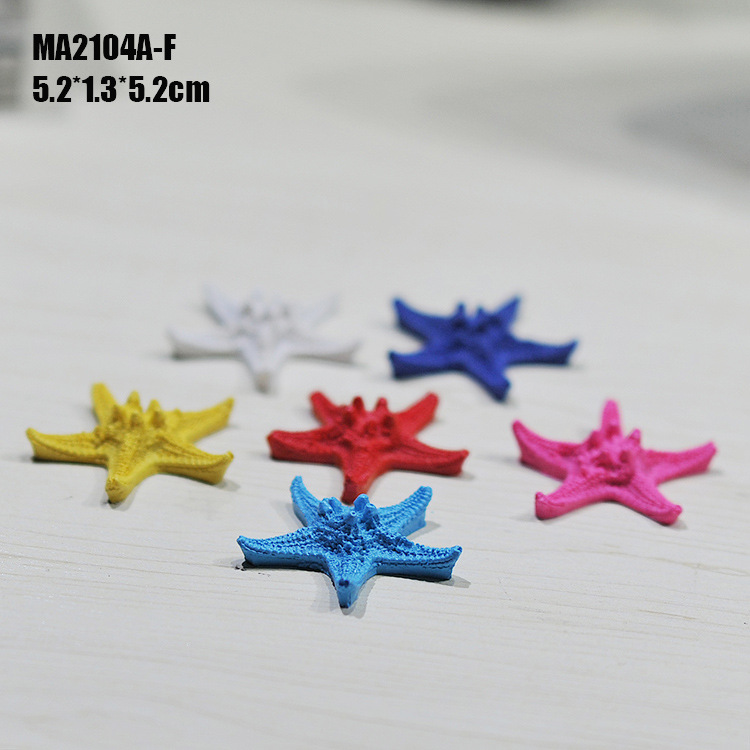 五指树脂小海星 海洋系列小海星 家居摆设  摄影道具 MA2105/2104
