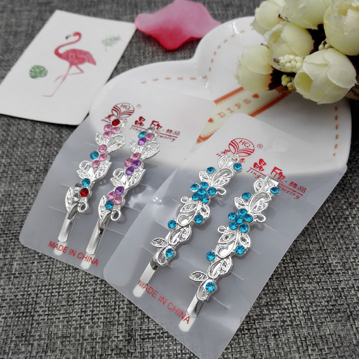 A2823 multiple alloy point diamond one-piece pair hair clips, hair accessories, bb hair clips, head accessories are available at a 2-yuan store in Yiwu Application Scenario