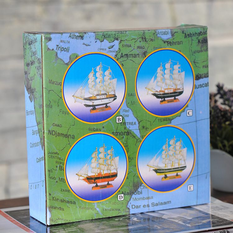 20cm模型帆船 工艺帆船 家居饰品 木质船 生日礼物 海洋FJ20详情图4
