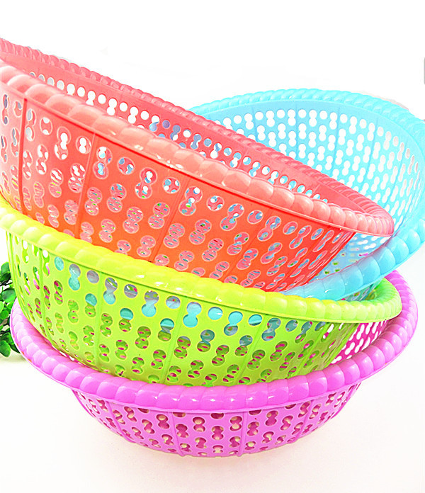 I2245 New 8-shaped large vegetable basket with blue plastic basket, a gift for sale at the 2-yuan store in Yiwu Specification image