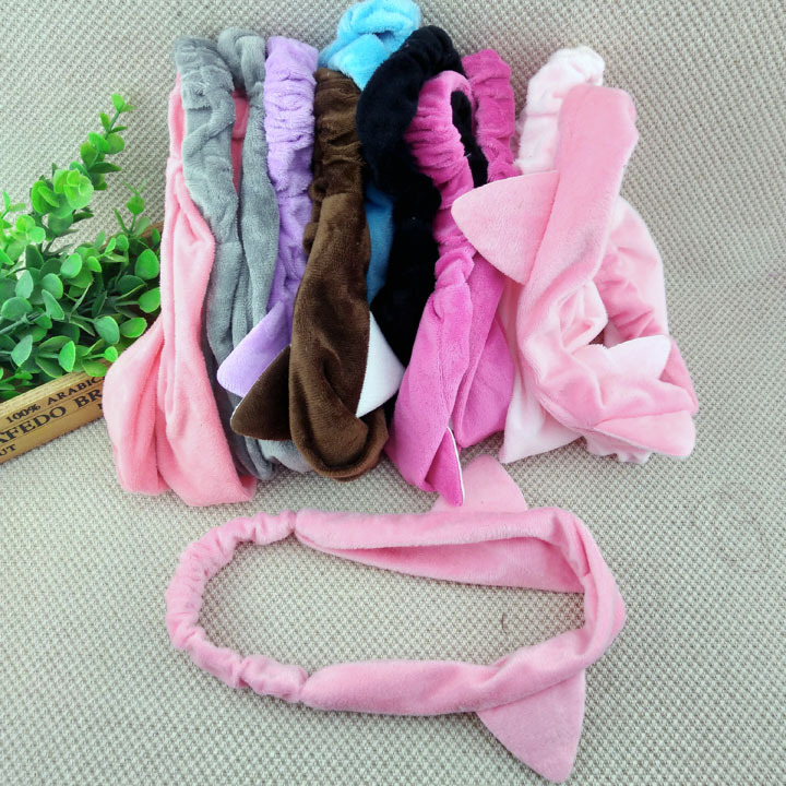 A2131 Three-angled cat ear velvet hair band, face wash hair band, mask and hair cover, 2-yuan store supply in Yiwu Specification image