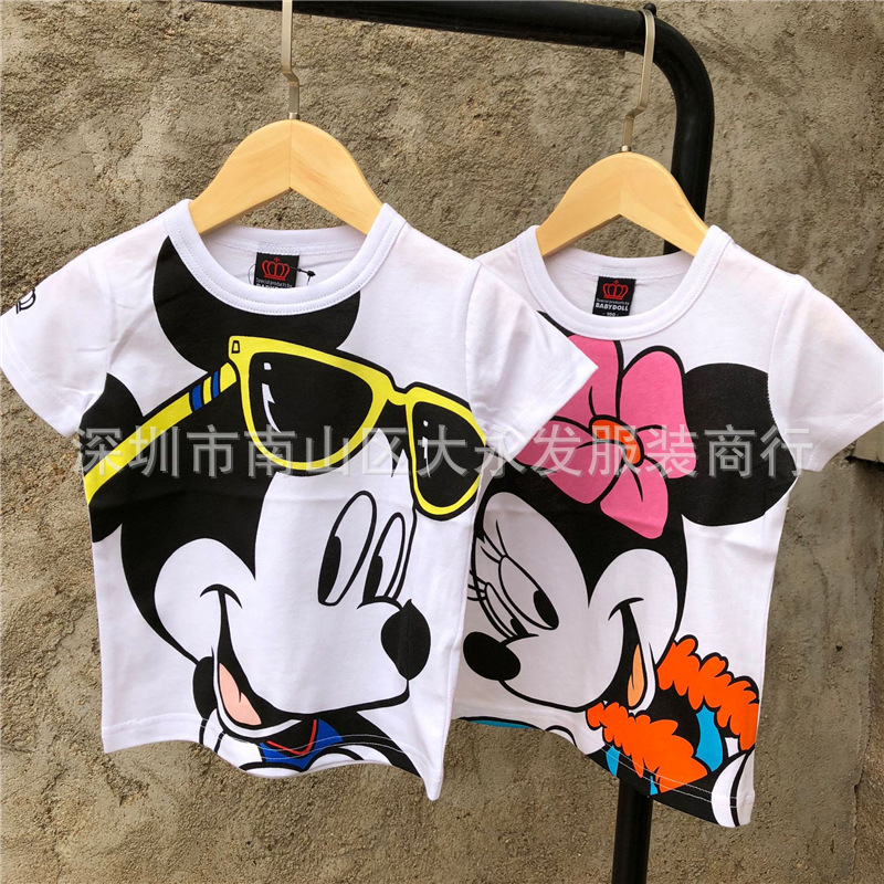 2020 Men's and girls' short-sleeved T-shirts, small children's short-sleeved tops, trendy children's new summer children's summer clothing export details Picture