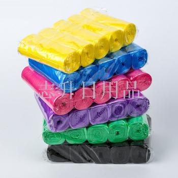 180G manufacturer wholesale brand new 45*50 medium-sized point-break garbage bags, 5-roll colored household plastic bags Item Picture