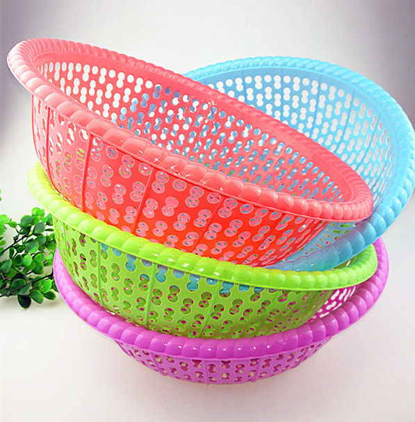 I2245 New 8-shaped large vegetable basket with blue plastic basket, a gift for sale at the 2-yuan store in Yiwu Item Picture