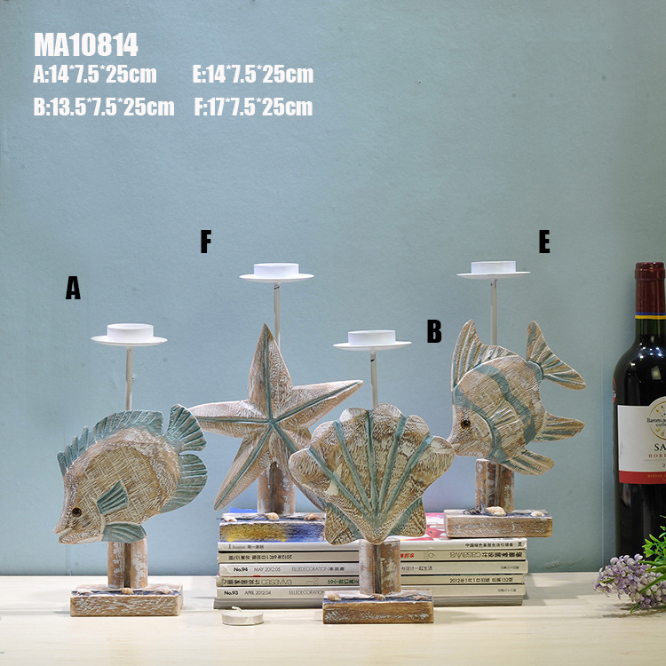 烛台 地中海风格 创意烛台 家居饰品 工艺品 海洋系列 MA10813A-F