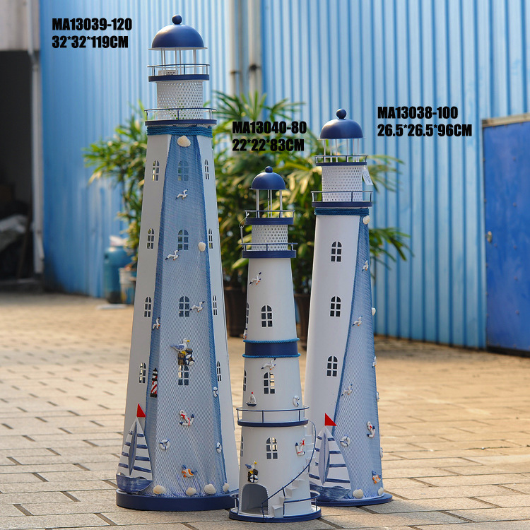 铁皮灯塔烛台80/100/120CM  家居饰品 地中海风格摆件 烛台 MA13