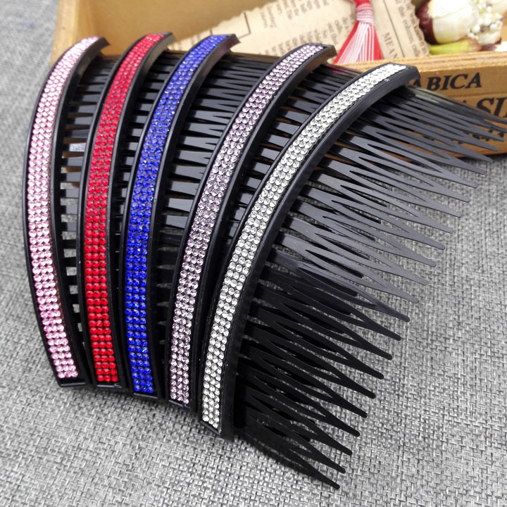 A3241 three-row diamond claw chain fork hair comb, hair comb fork hair accessory, 2-yuan store, 2-yuan street stall, night market supply in Yiwu details Picture