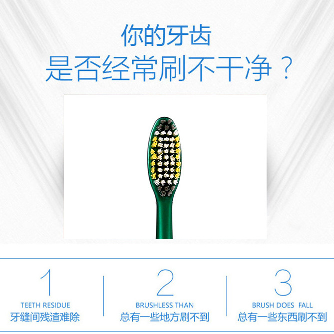 D1323 911 Hard Bamboo Charcoal Toothbrush, Adult household travel Fine Silk Soft Bristle Cleaning Daily necessities, 2-yuan store Item Picture