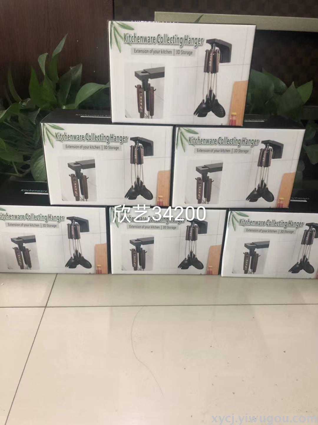 Rotating hook storage rack, wall-mounted household tool without drilling, knife rack hanging rack Item Picture