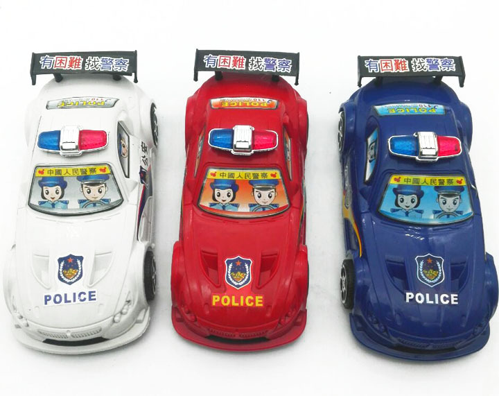 F1322 long drawstring police car, drawstring police car, children's toys, street stall toys, wholesale in Yiwu for 2 yuan