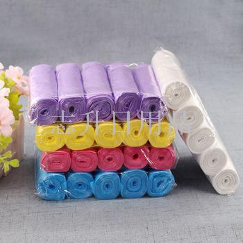 200G garbage bag, brand new material 45*50 medium-sized point-break thickened 5-roll color household plastic bag details Picture