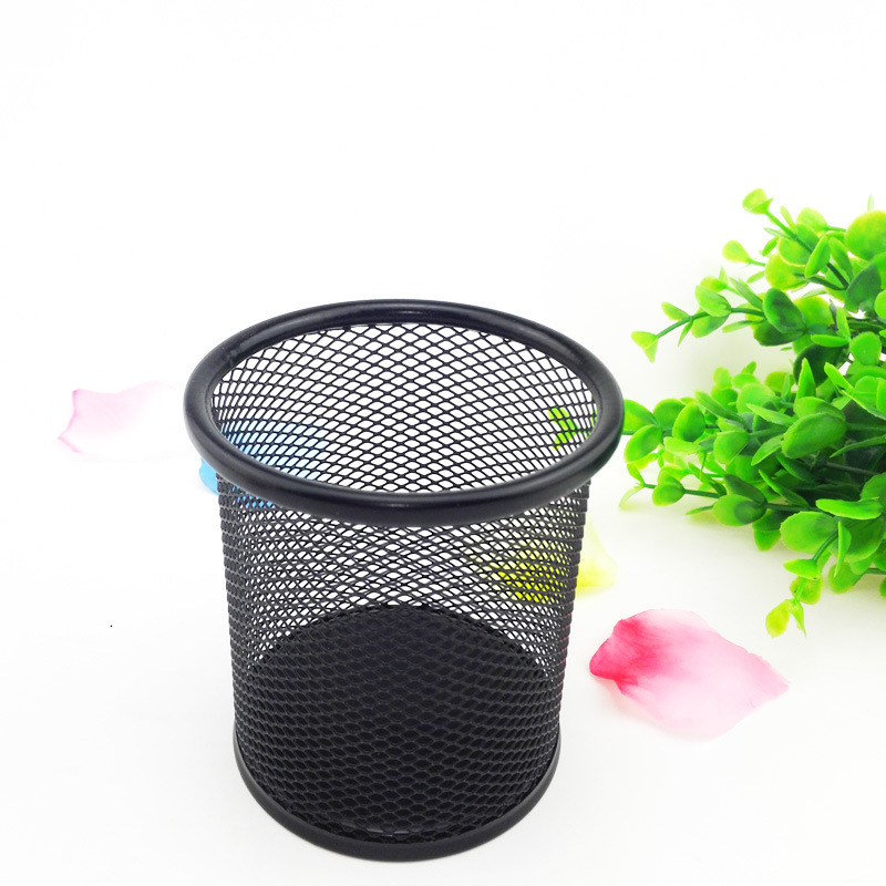C1514 Iron round pen holder, iron mesh pen holder, office supplies wholesale Yiwu 2-yuan store, two-yuan store