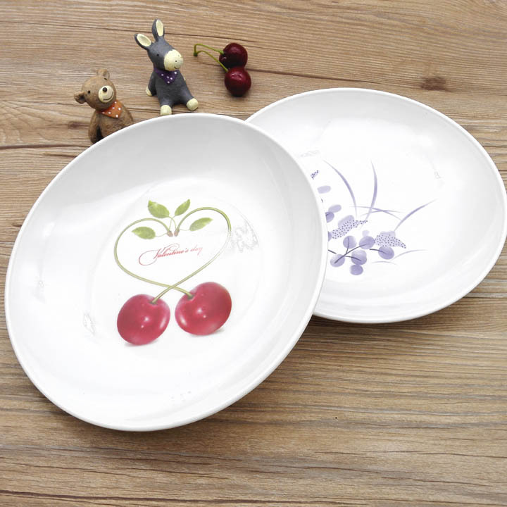 D2142 8-inch round melamine plate Melamine plate, Yiwu 2-yuan store, 2-yuan store, daily necessities Specification image