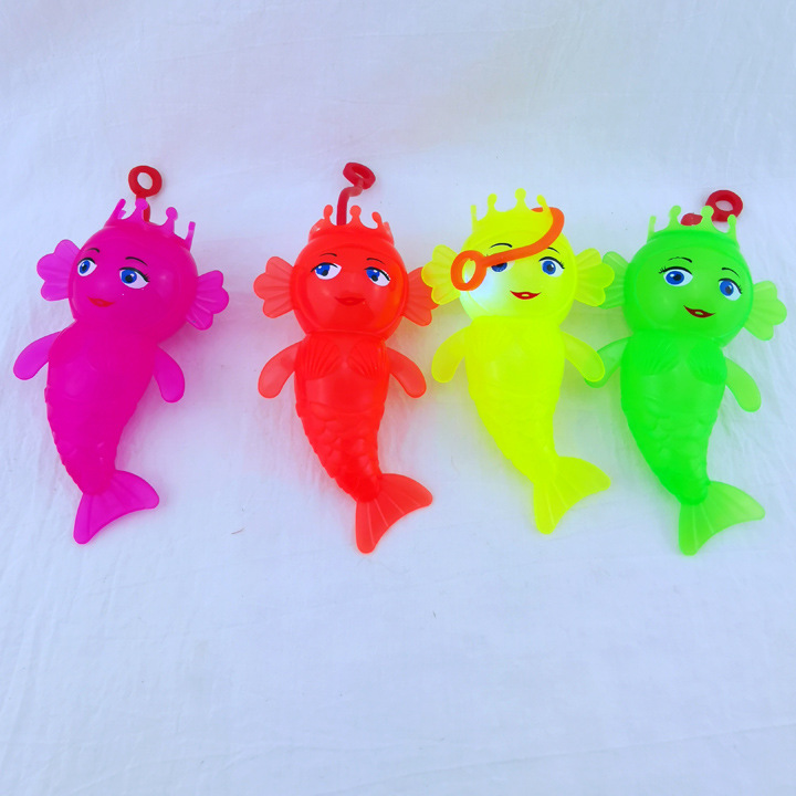 M7414 Mermaid with Rope, Glowing and Making Sound, children's educational flashing toys, street stall supply source, Yiwu 2-yuan store details Picture