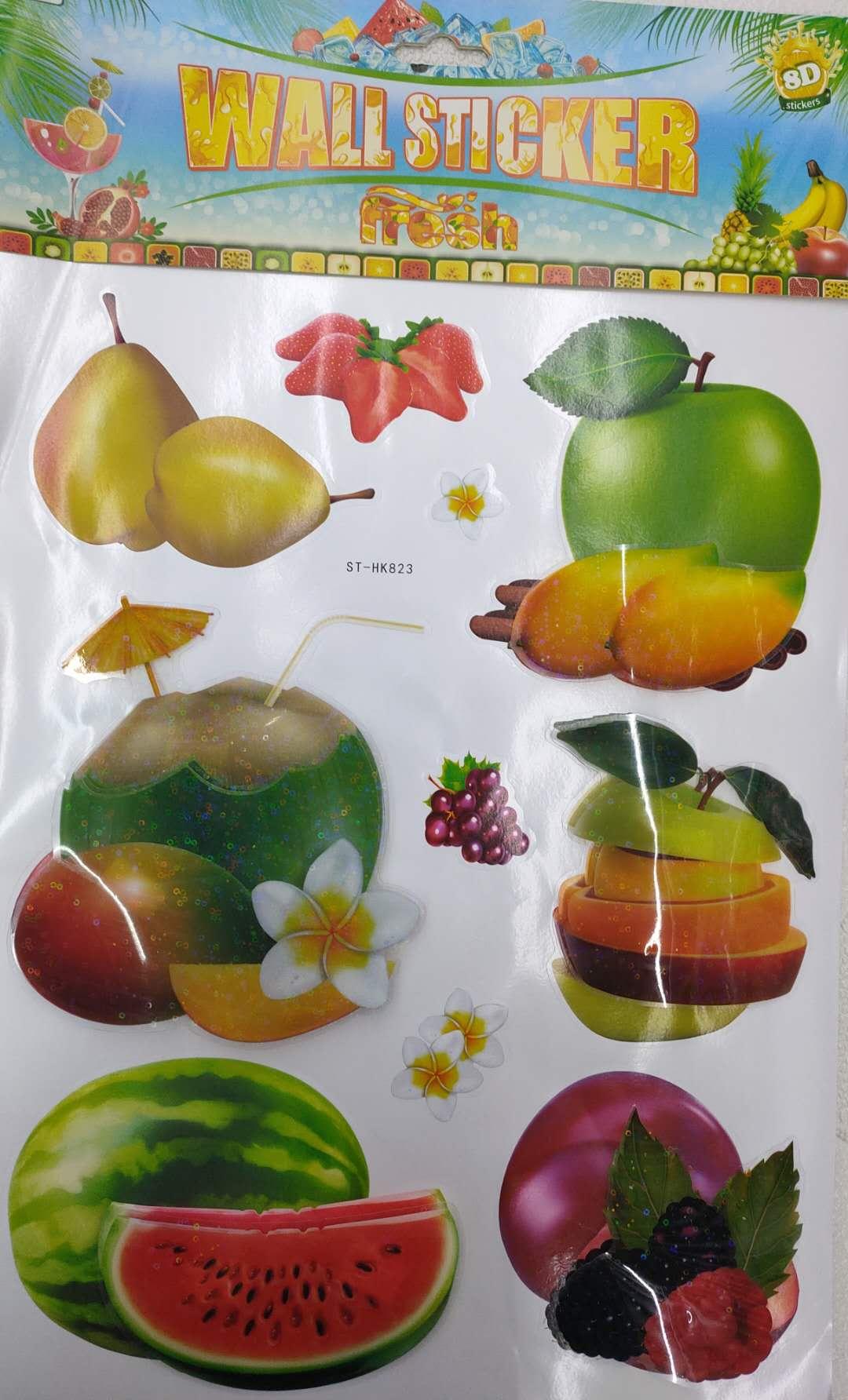 新品水果系列，海底系列，动物系列层层贴装饰贴产品图