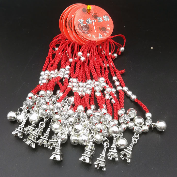 A1524 imitation silver bell red string bracelet jewelry and accessories are available for wholesale at 2-yuan stores, street stalls and night markets in Yiwu Specification image