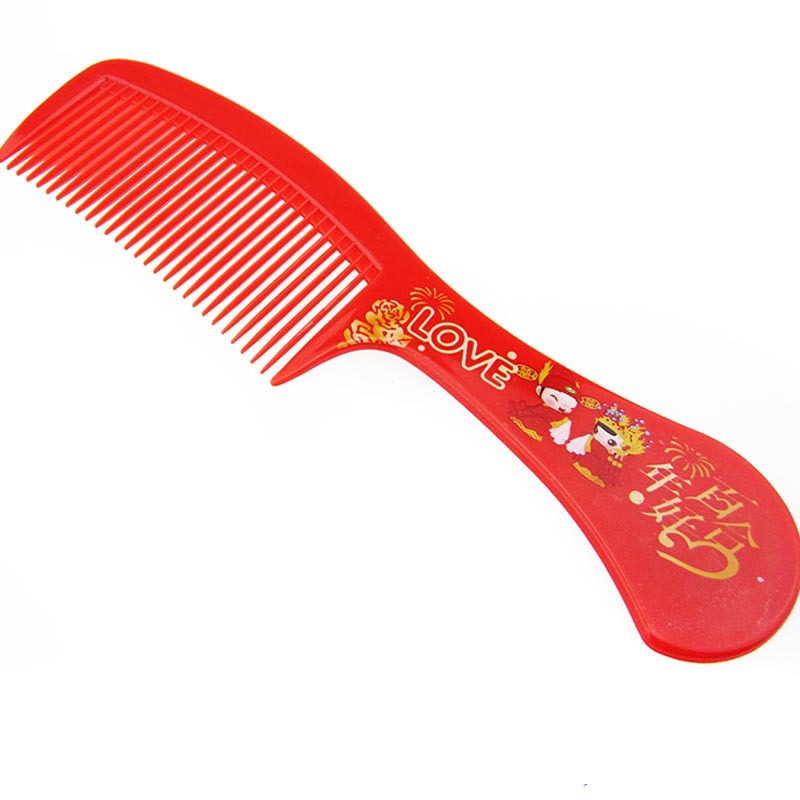 A2221 مشط أحمر، مشط بالماكياج، 2 دولار في مشط بالجملة Item Picture
