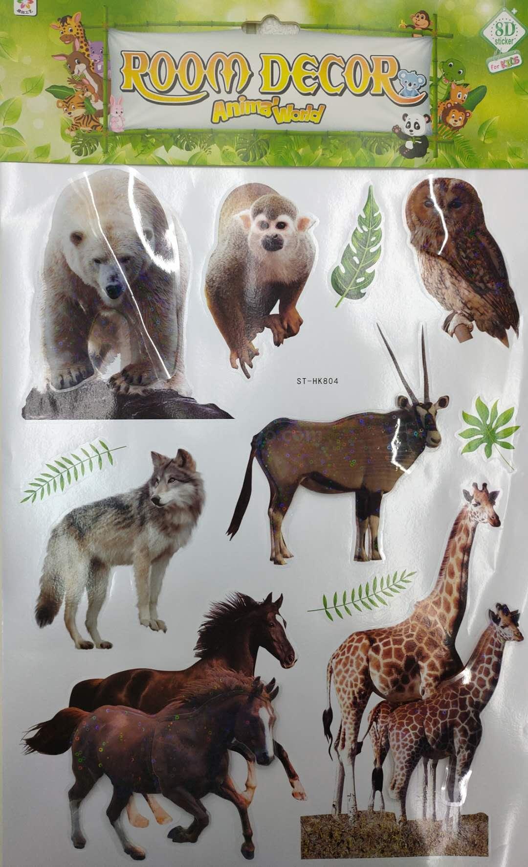 新品水果系列，海底系列，动物系列层层贴装饰贴白底实物图