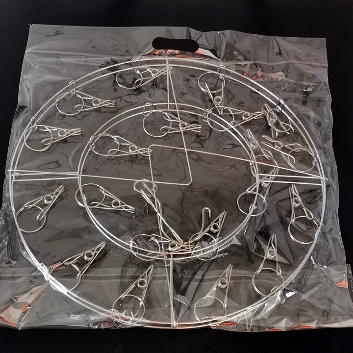 N2043 upgraded stainless steel sock drying clip, pants hanger, tie clip, 10-yuan store for wholesale of home and general merchandise Specification image