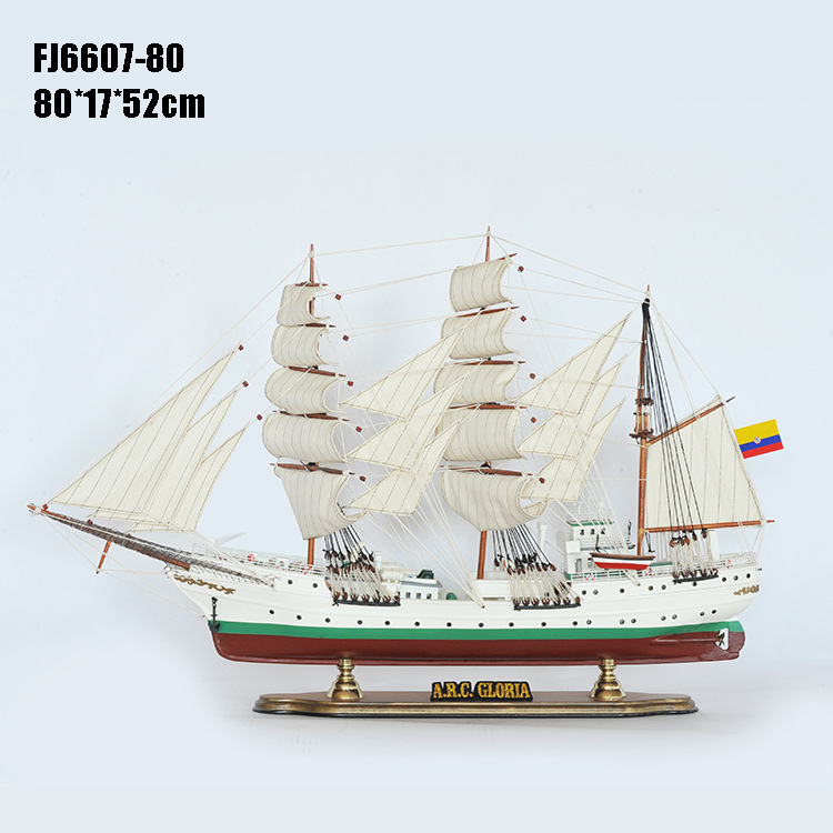 光荣号帆船摆件 纯手工制作创意家居饰品 一帆风顺乔迁礼物FJ66