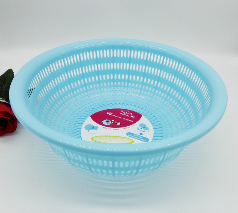 I1641 882# Large vegetable basket, large wash vegetable basket, vegetable blue plastic basket, wholesale at Yiwu 2-yuan store Item Picture