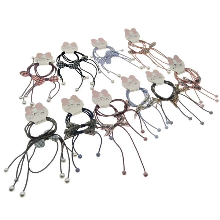 A3117 Four-Bead Fabric Bow Hair Accessory, Korean Version Headwear, Hair band, Hair Rope, Yiwu Eryuan Store Application Scenario