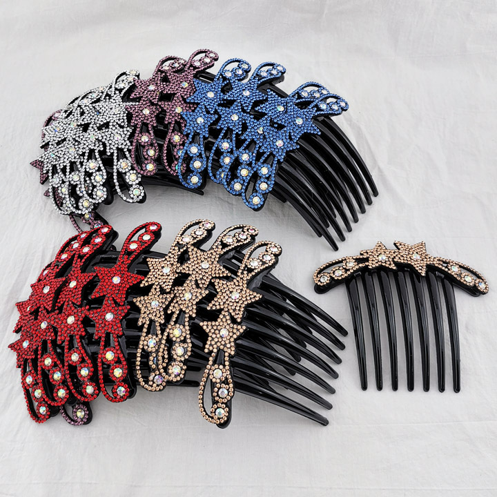 A3115 offers a variety of large-toothed starry sky fork combs, Japanese and Korean hair combs, fork combs, hair accessories, headwear and hair tips, and 2-yuan store supplies Application Scenario