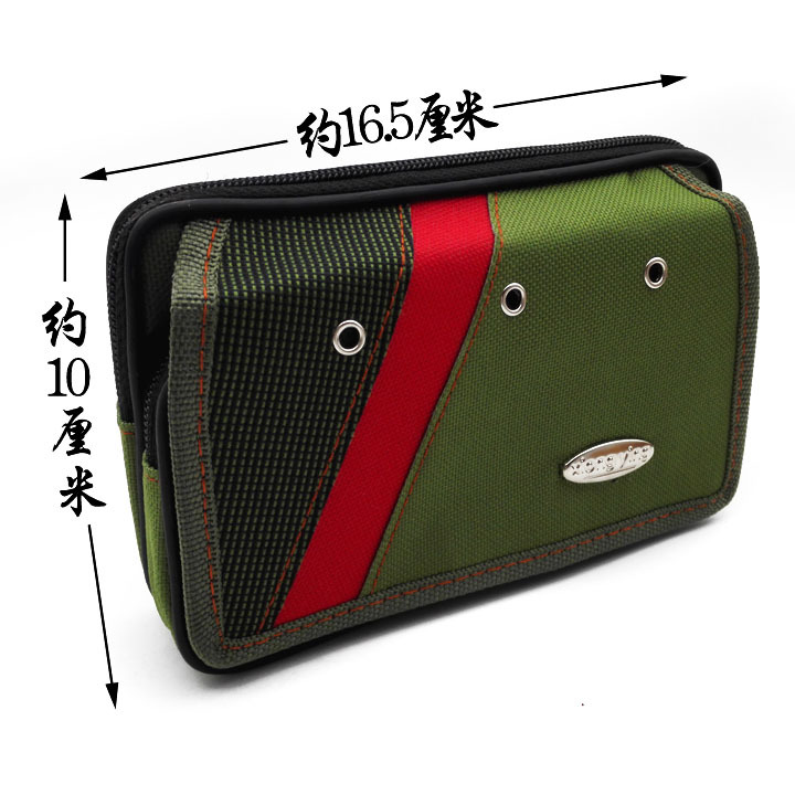 The new best-selling P1824 large-sized canvas waist bag with a belt for mobile phones details Picture