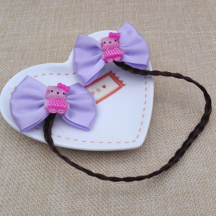 A3731 Princess Braid Forehead Chain Princess Chain Bow Wig Girls' Braid Hair Accessory 2 Yuan Store Specification image