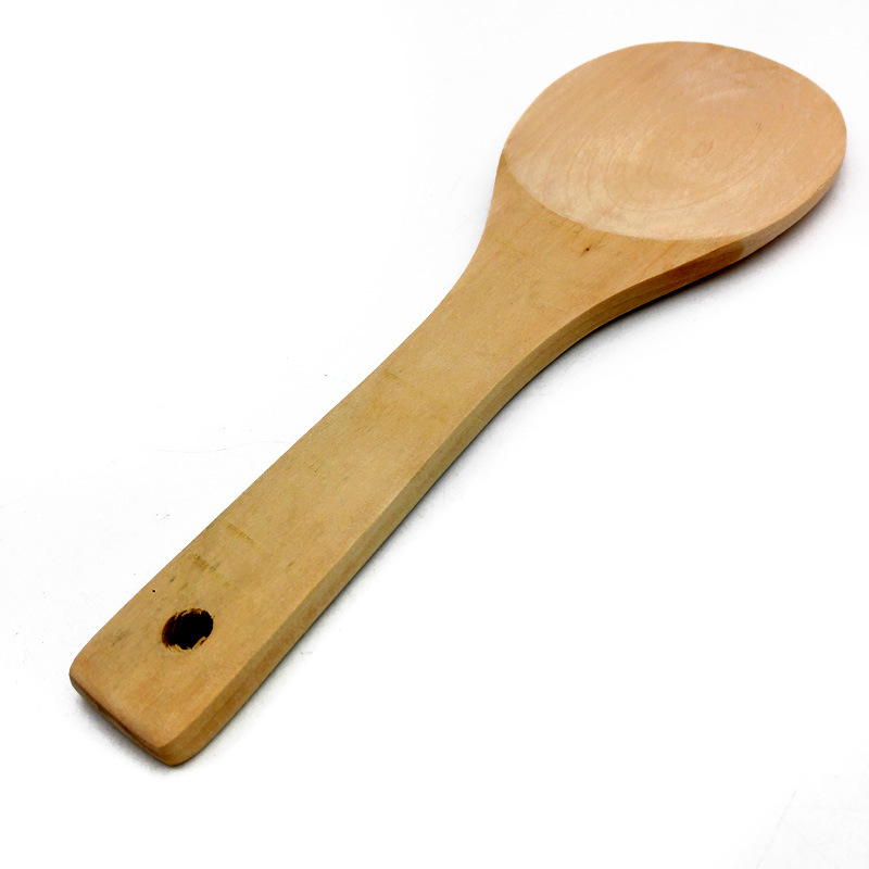 G1233 Premium white wooden rice spoon, daily necessities for household and catering, wholesale for two yuan Item Picture