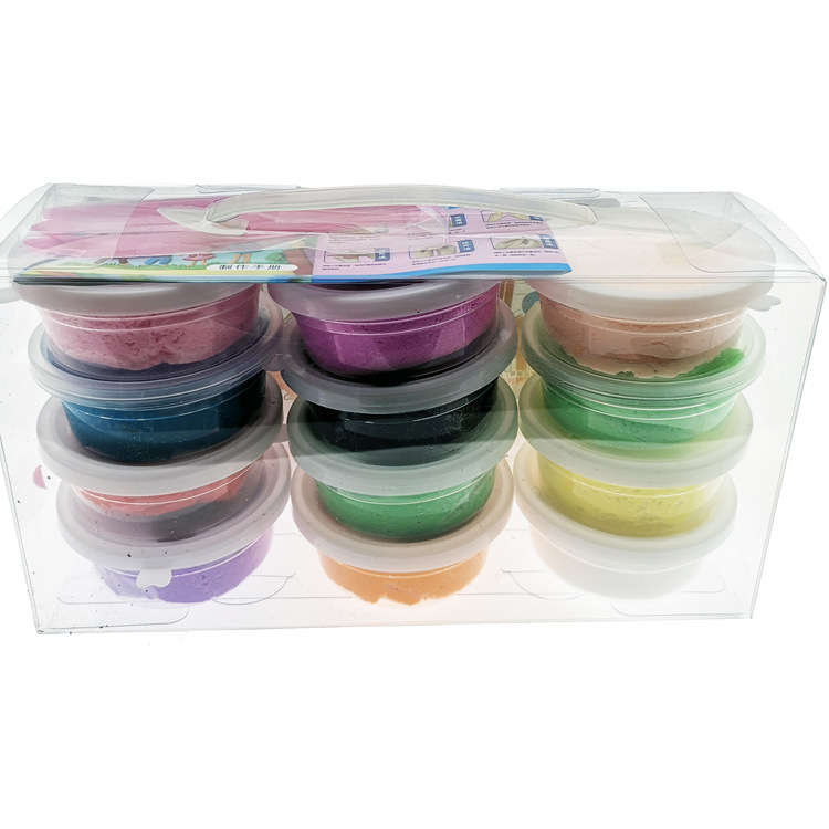 P1732 12-color ultra-light clay bucket colored clay plasticine children's handmade colored clay wholesale Item Picture