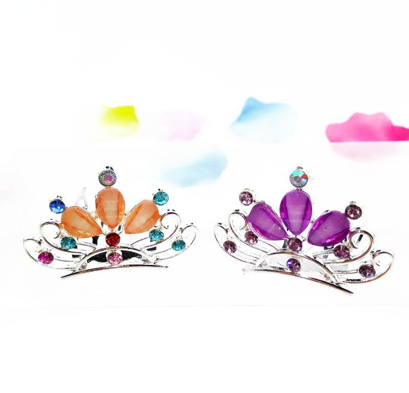 A2533 Glass Crown Comb Comb Accessories Yiwu 2-yuan Store 2-yuan Store Wholesale supply Item Picture