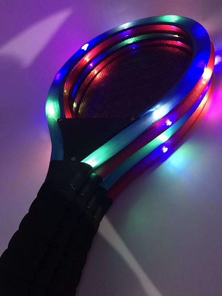 New best-selling luminous badminton rackets: LED men's and women's night fitness and entertainment rackets with flashing lights for children and parents Item Picture