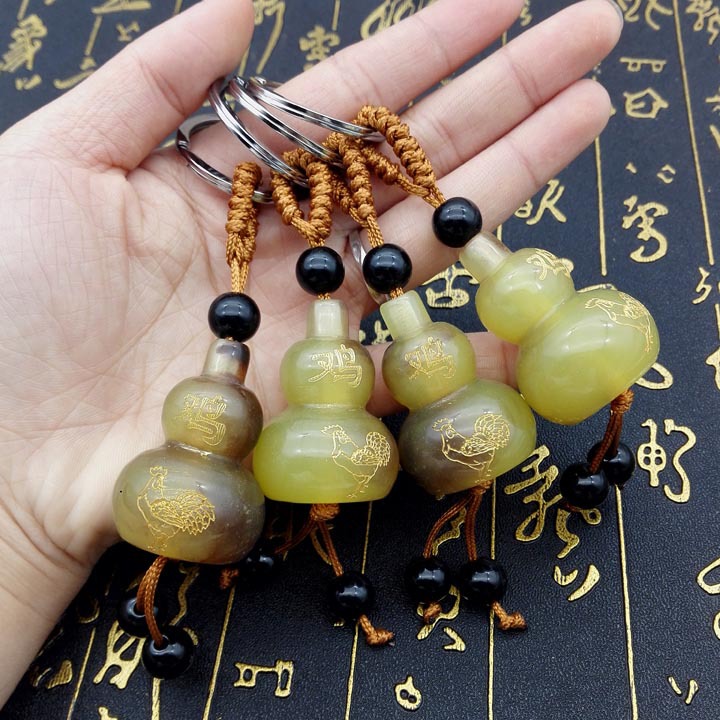 A1251 Zodiac gourd Keychain Pendant, retro bag pendant, gift Application Scenario