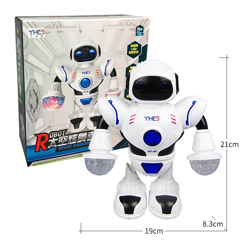 A static model of a new electric space-shaped lighting, music, mobile robot, laser drumming robot toy Item Picture