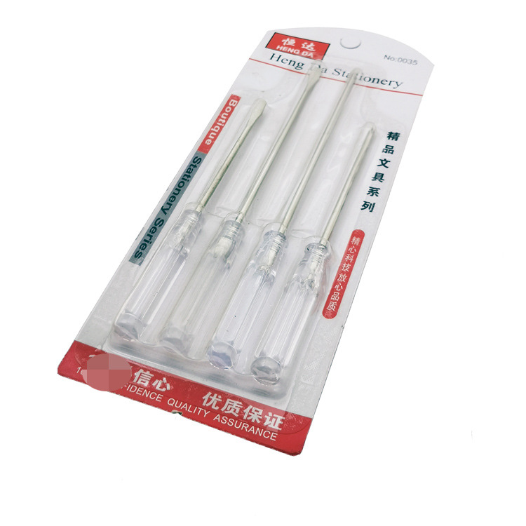 L1423 Four crystal screwdrivers, manual screwdrivers, household combination tools, 10-yuan store, 10-yuan store Application Scenario