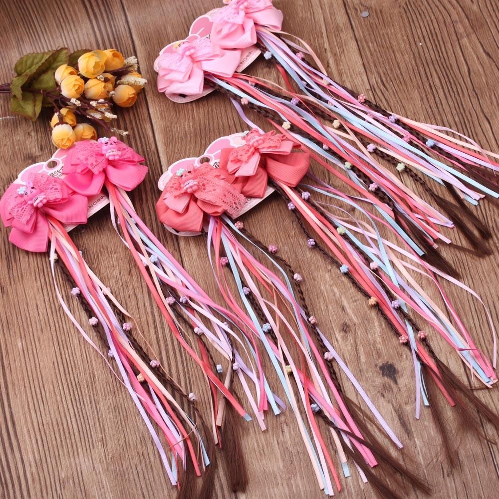 Hair clips, headwear, children's wigs, braids, princess chains, Hanfu, girls' cute ancient costume hair accessories, little girls' hair clips details Picture