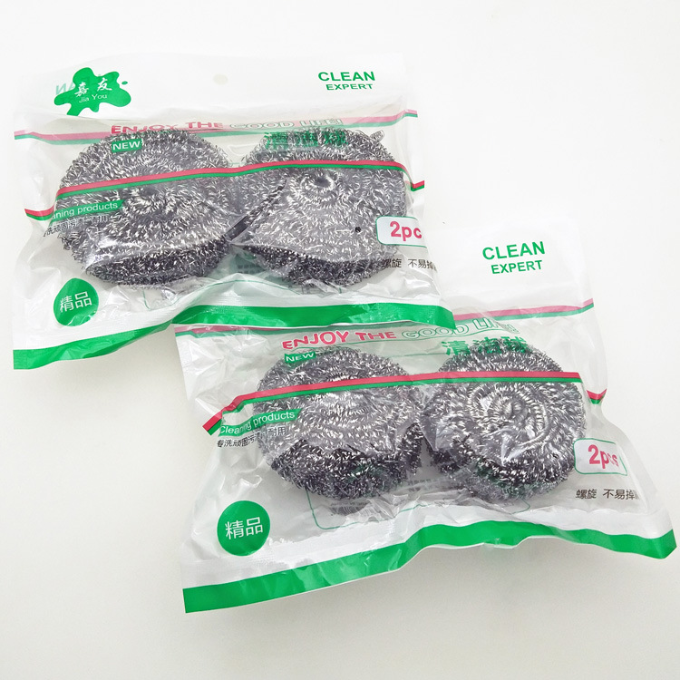 L5311 2 large steel wool balls, iron wool balls, dishwashing brushes, steel wool balls, wok cleaning tools, Yiwu, 2 yuan Application Scenario