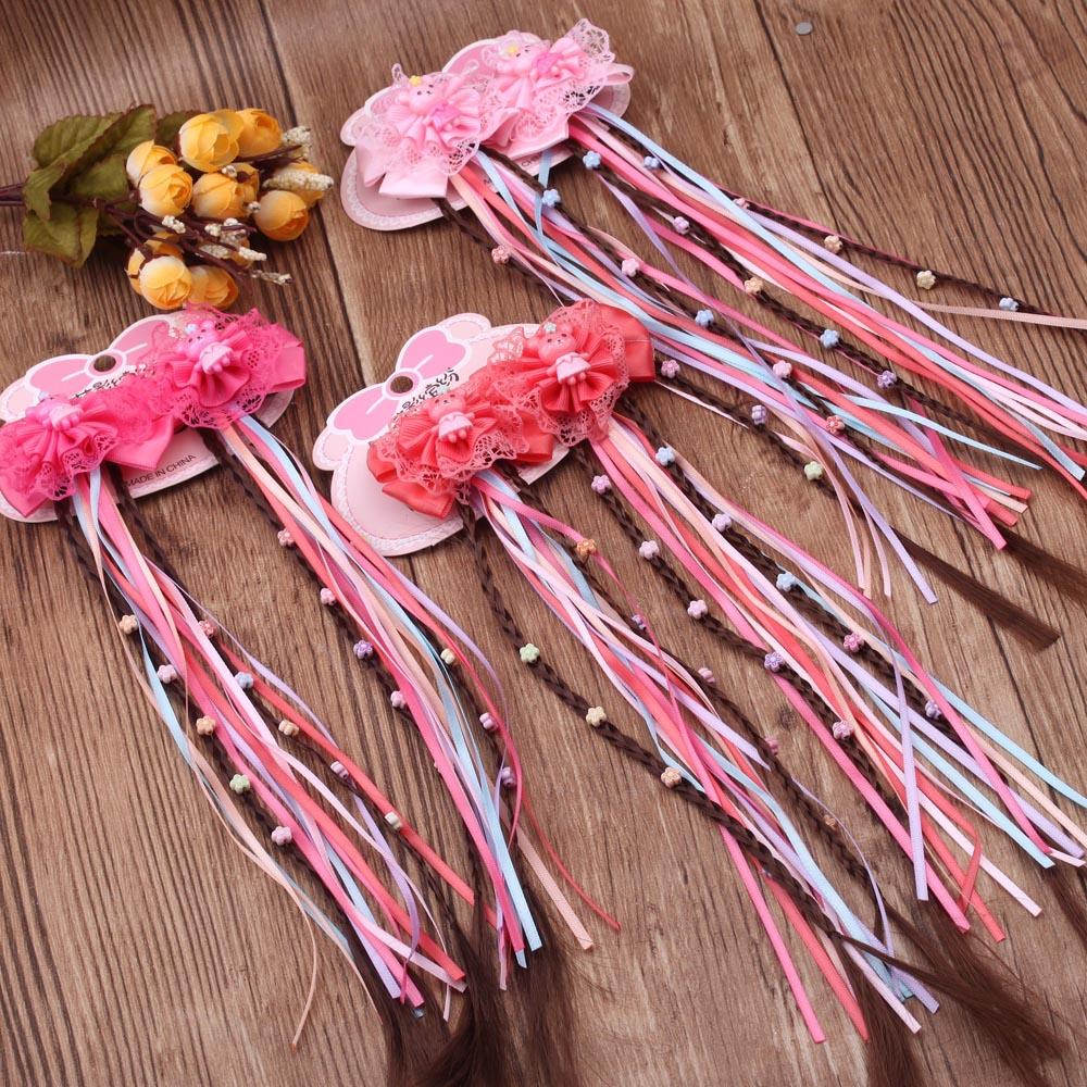 Hair clips, headwear, children's wigs, braids, princess chains, Hanfu, girls' cute ancient costume hair accessories, little girls' hair clips Item Picture
